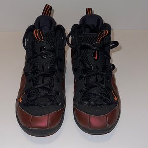 Boys Orange Nike Foamposites Sz 1.5 Youth